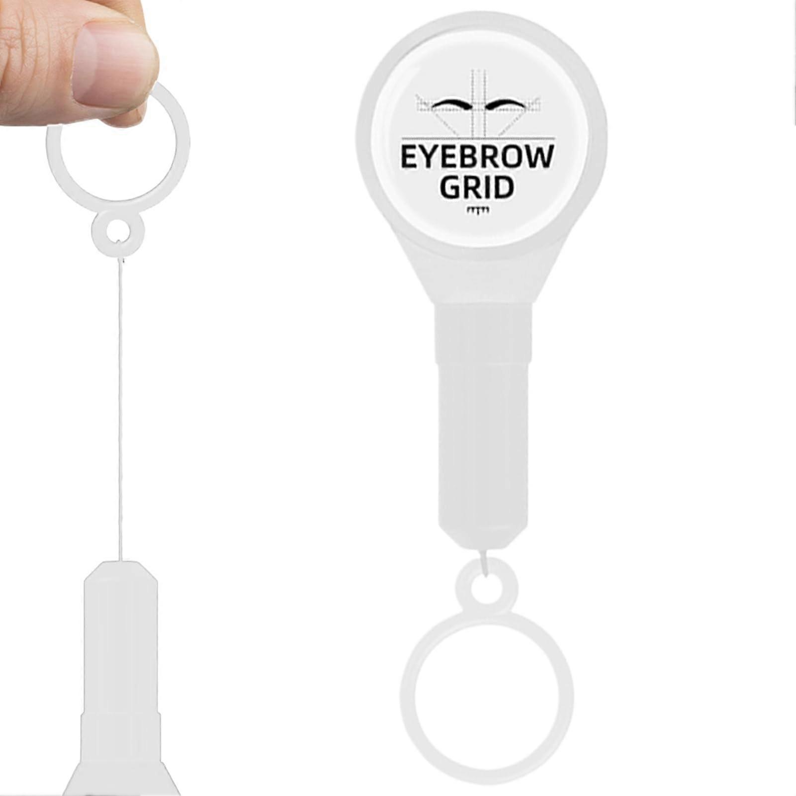 Brow Mapping Tool Eyebrow Tattoo Marker Compact ABS Plastic Positioning Tool With String Ink Mark Guide White