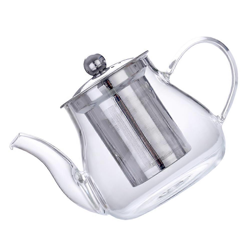 Heat Resistant Transparent Glass Teapot with Detachable Infuser for Kung Fu Tea Herbal Drinks Easy to Clean Borosilicate Material