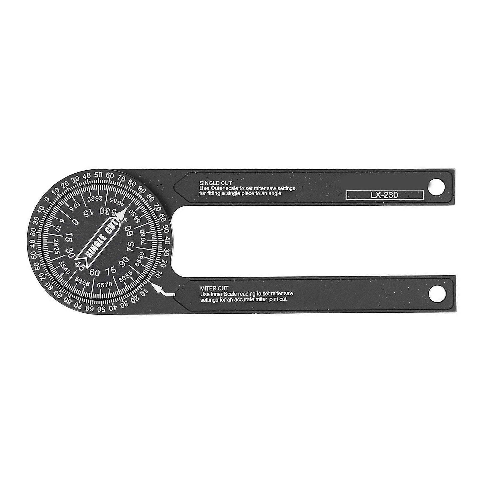 Miter Saw Protractor Aluminum Alloy Rust Proof Angle Finder Durable 360 Degree Measure Tool for Trimming Hemming