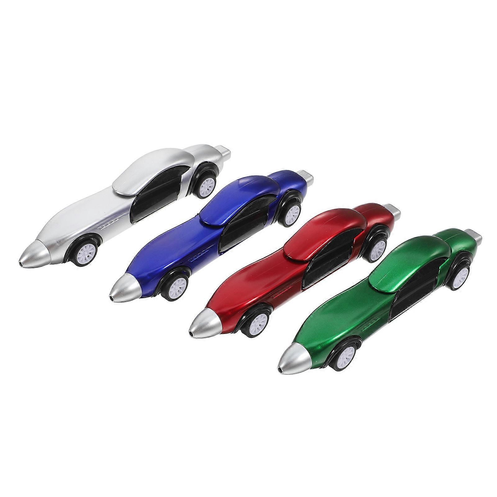 4pcs Fun Car Shaped Ballpoint Pens with Smooth Ink Flow for Daily Writing – Great Gift for Students and Friends