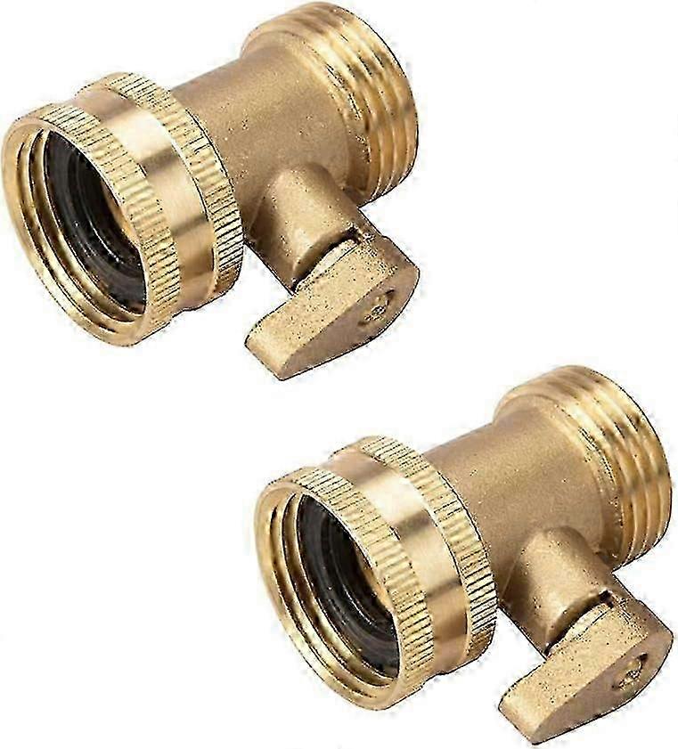 2Pc Gartenschlauch Messing Absperrventil, 3/4 'Gewinde Heavy Duty Wasserschlauch Anschluss Absperrkugelhahn Wasserhahn Schlauchadapter hwy