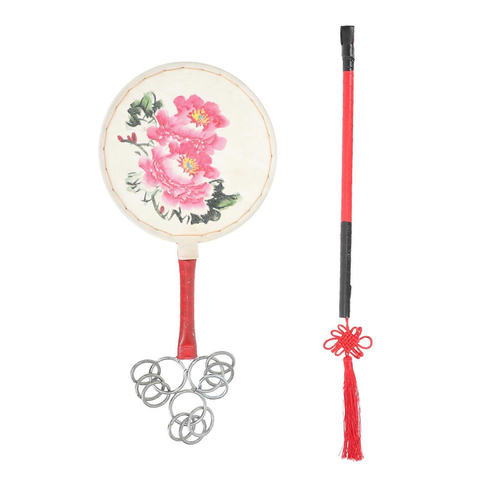 Traditional Jingxi Sheepskin Hand Drum Set – Durable Percussion Instrument for Performances, Dance Shows, School Bands, and Jazz Clubs