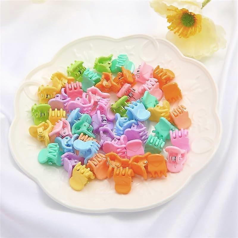 Cute Acrylic Hair Pins for Girls, Candy Color Flower Star Mini Hair Accessories, 30pcs Metal Hair Clips (Color: 01)