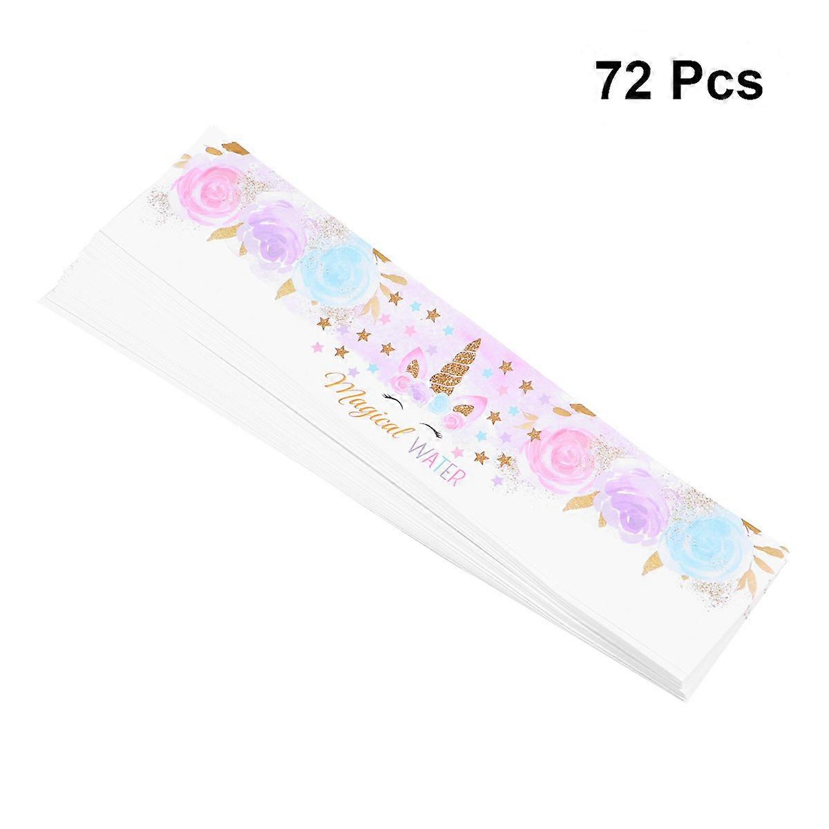 Cute Stickers Pink Unicorn Pattern Design Children Party Bag Fillers 72Pack