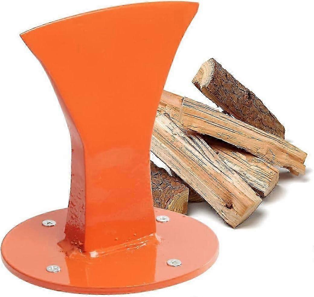 Manual Log Splitter & Firewood-Lit Split Cast Iron Wedge - Portable Wood Splitting Tool for Home Use and Garden