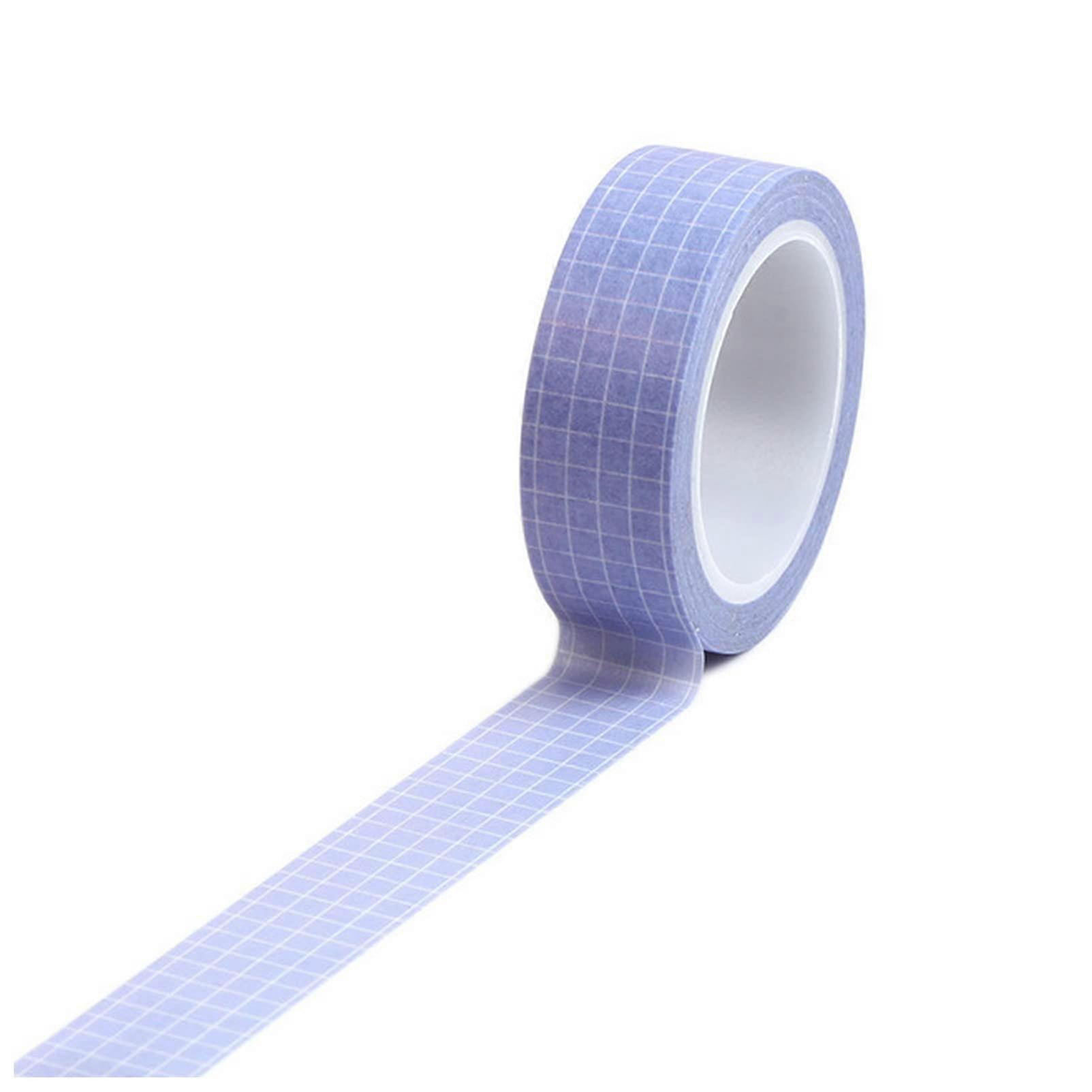 Double-Sided Tape 10m White-Black Grid Pattern Decorative Tape For Journaling DIY Scrapbooking Purple