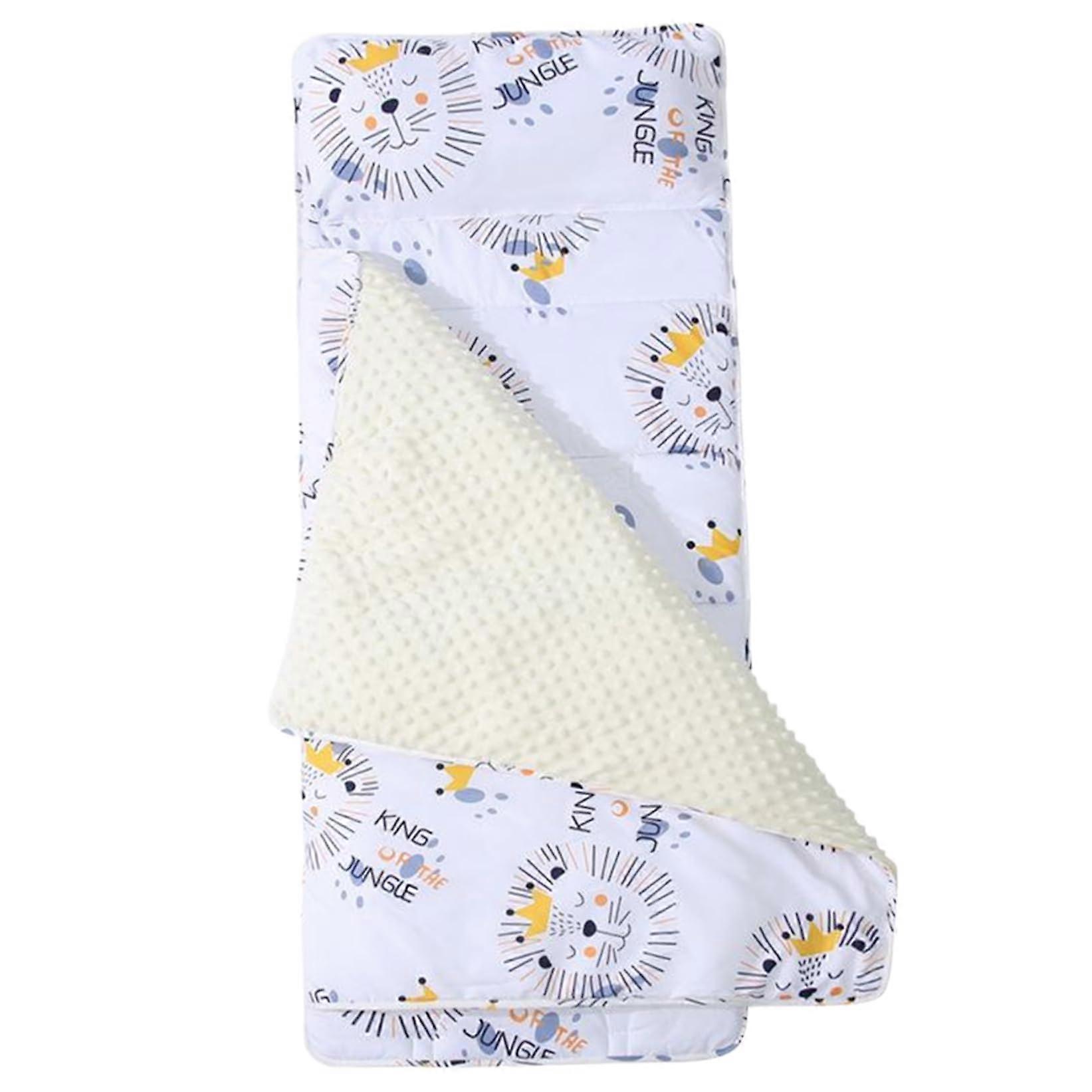 Toddler Sleeping Mat Nap Mat With Pillow Anti Kick Thermal Roll Up With Handle 49X20 For Daycare Travel Camping