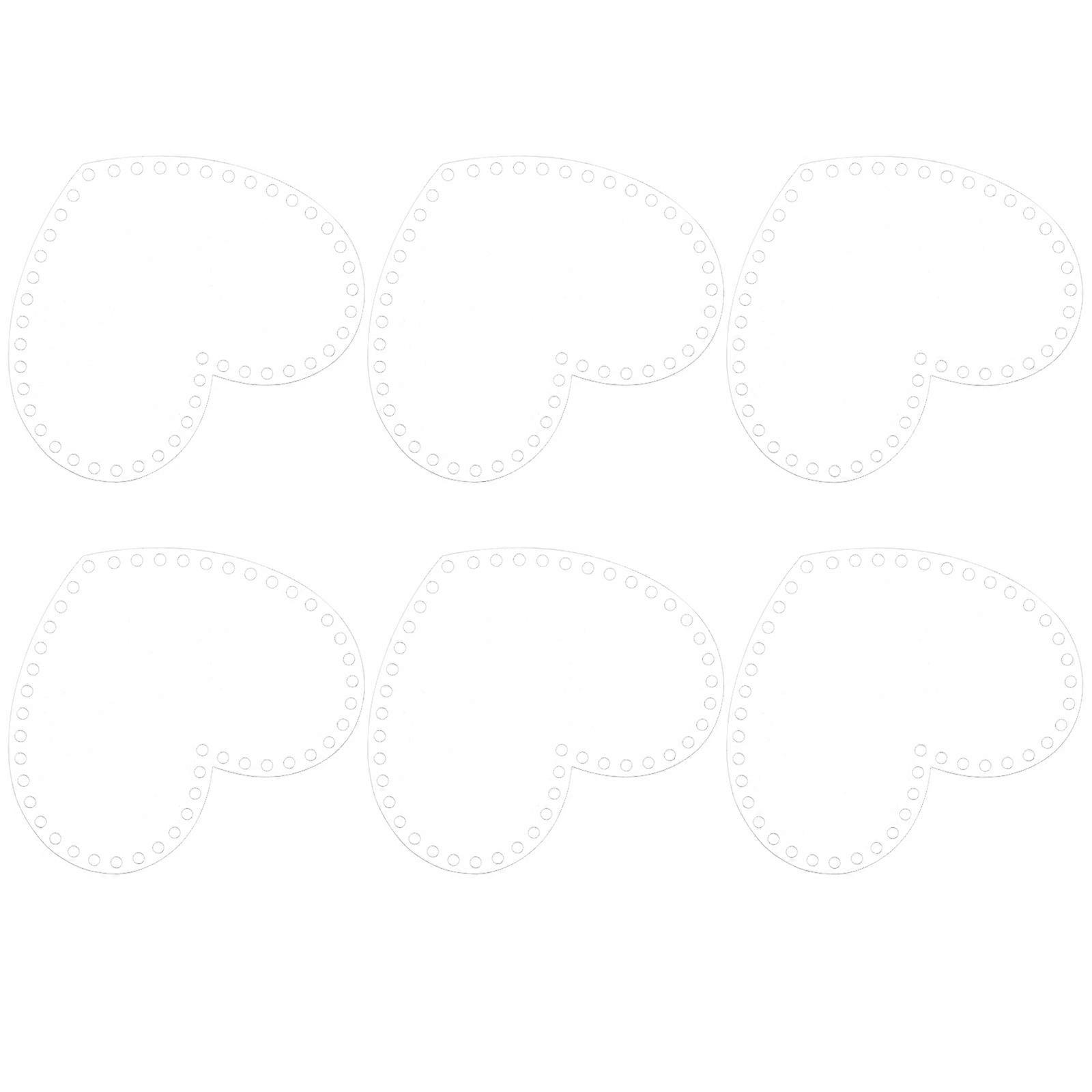 Clear Acrylic Handbag Boards for DIY Use with Heart Shape 6pcs Transparent Durability