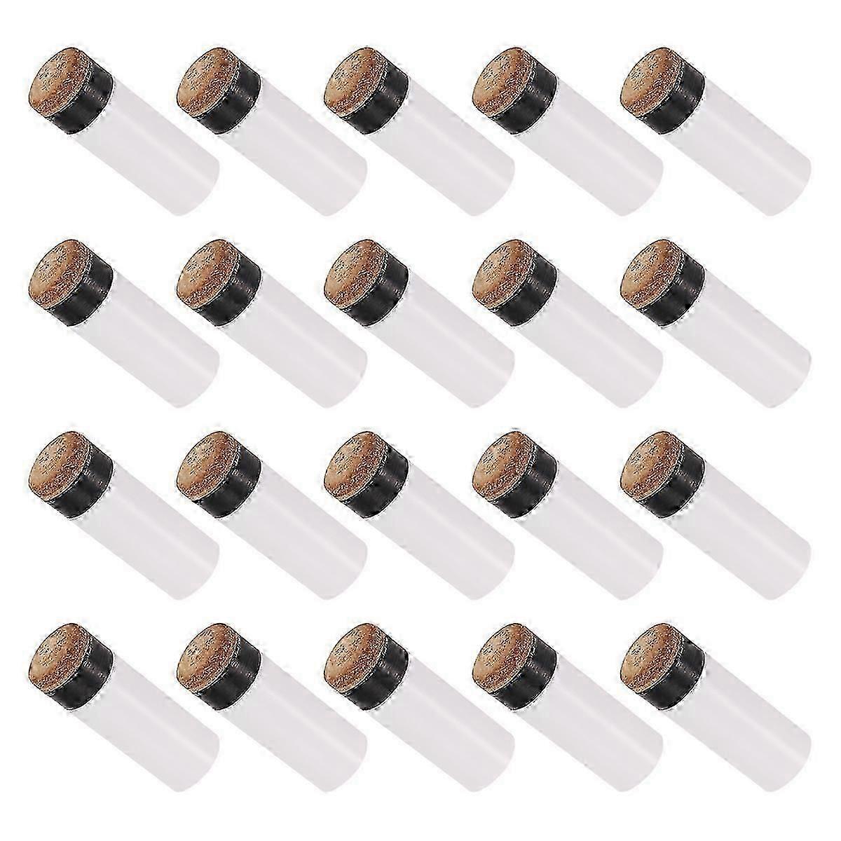20Sets Billiard Cue Tips with Pool Cue Stick Ferrules 12mm Billiard Screw-on Tips Replacement for Ni