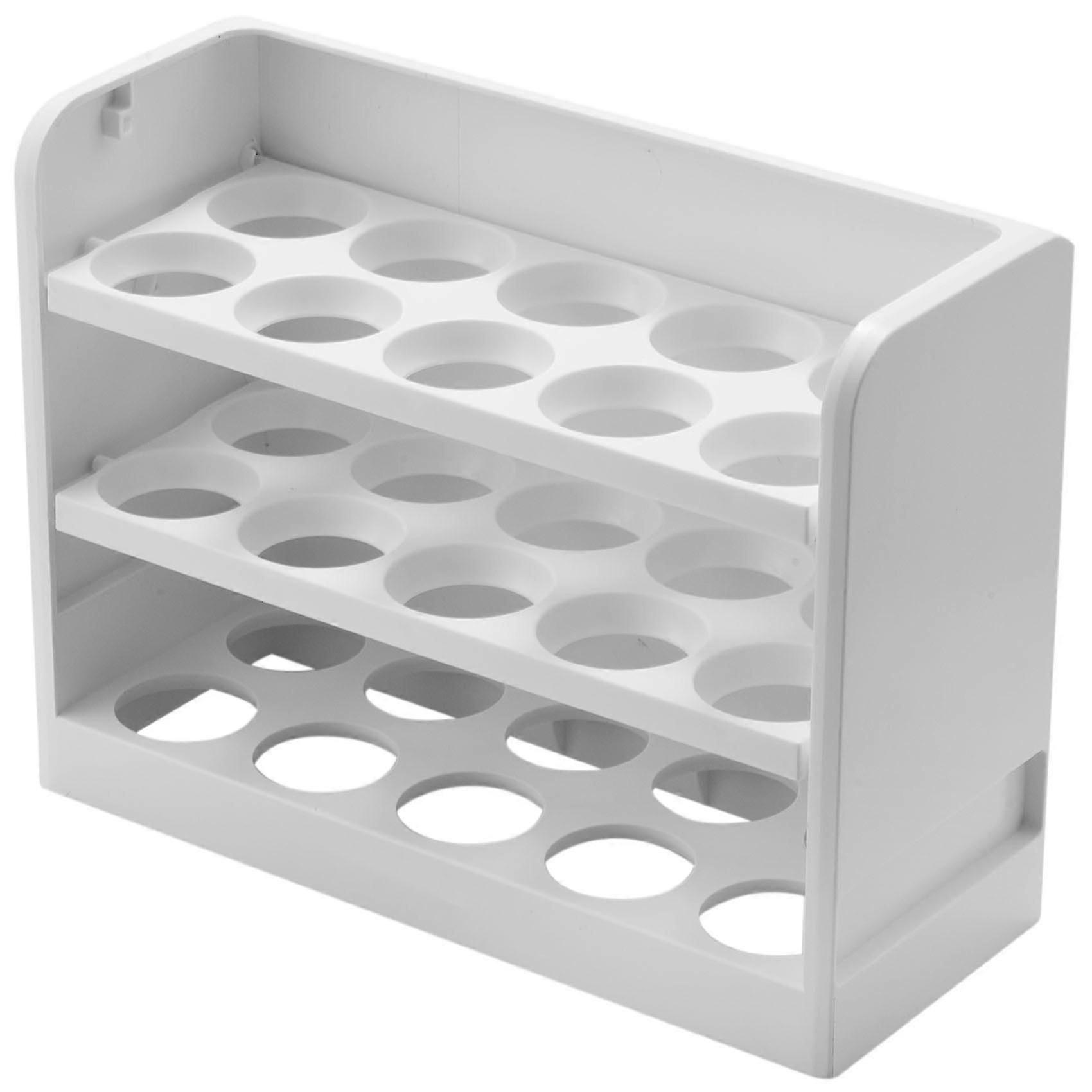 Egg Holder for Fridge Stackable Egg Storage Container for Refrigerator Door Tabletop Stove Stores 3