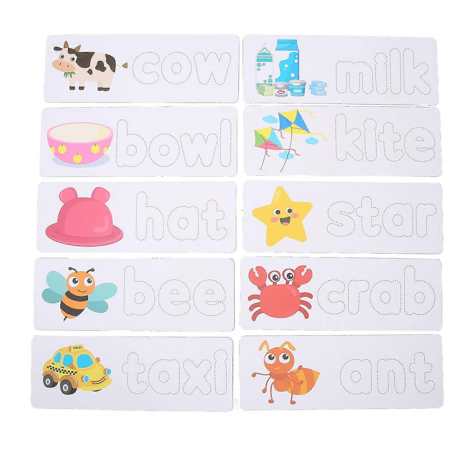 Wooden Alphabet Puzzles 26 Letters Spelling Color Perception Alphabet Matching Game for Toddlers Ages Over 3