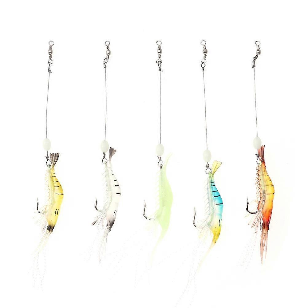 Bionic Shrimp Fishing Lures with Hook for Catching Small and Medium Fish Assorted Color 10pcs