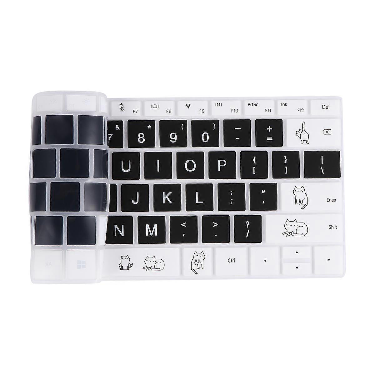 1pc Computer Keyboard Cover Silicone Membrane with Color Printing Protective Film for Laptop Compatibility