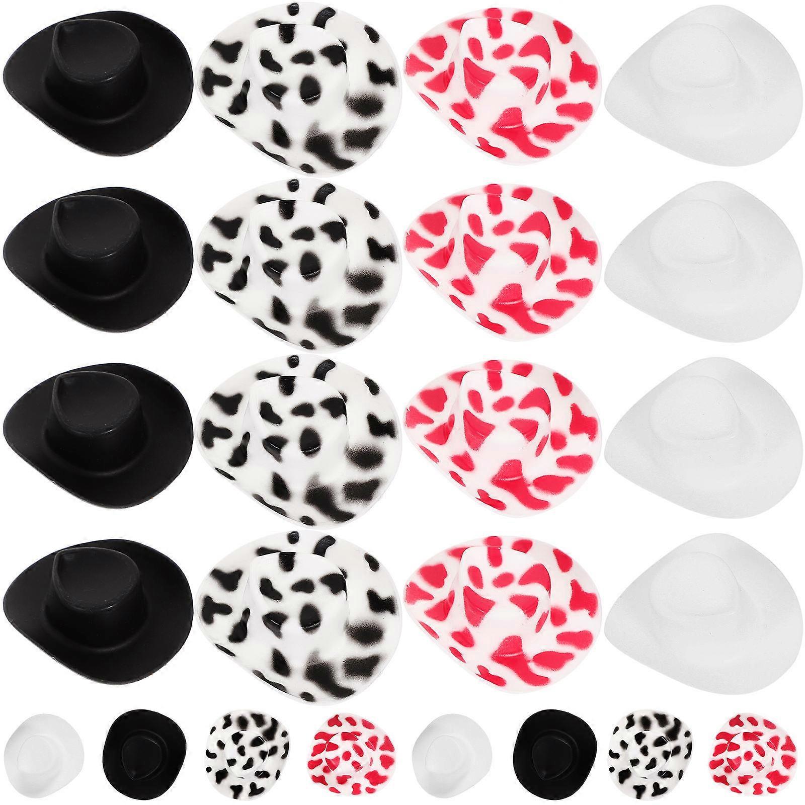 Miniature Hats For Party Small Hats For Crafts Craft Making Decorative Hats Plastic Material 40Pcs