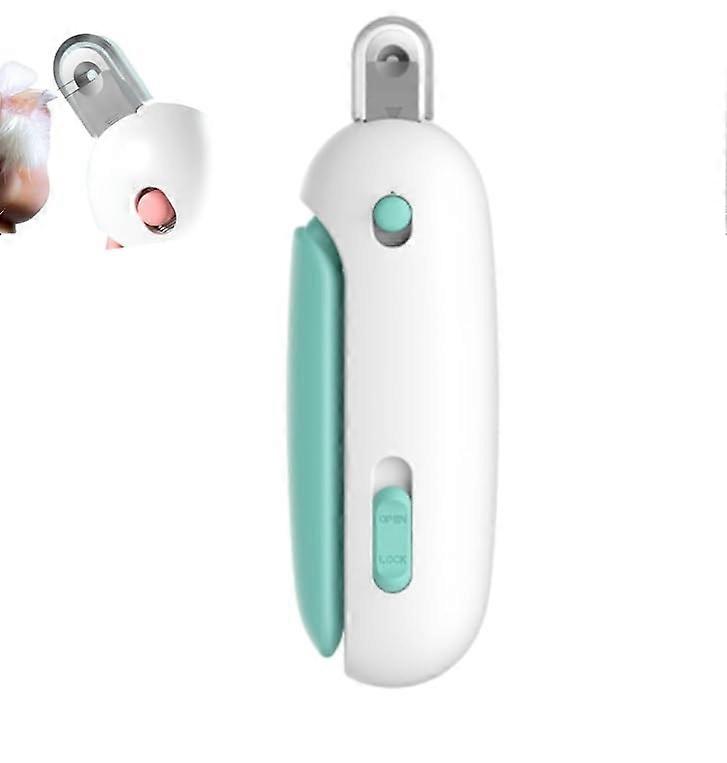 Cat Claw Clippers with Adjustable Opening 4 Speed Dog Claw Clippers with Nail File, Safe Grooming Tool for Pet Claw Clippers for Cats (Green)