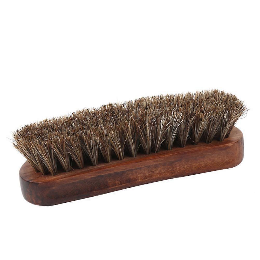Horsehair Brush with Wooden Handle 1 Set for Furniture Clothes Coat Suit Lint and Shoes Cleaning