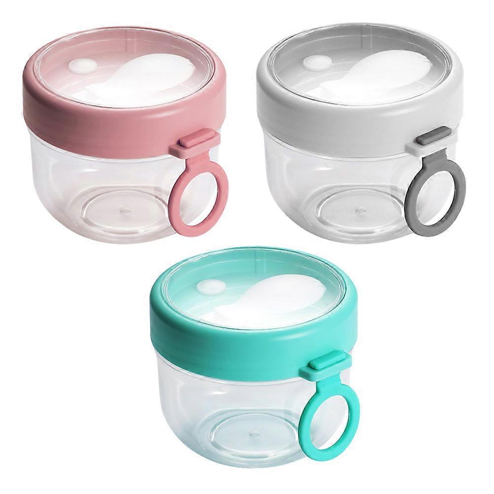 Overnight Oats Jars with Lids and Spoons Leak Proof Large Capacity PC Material Assorted Color