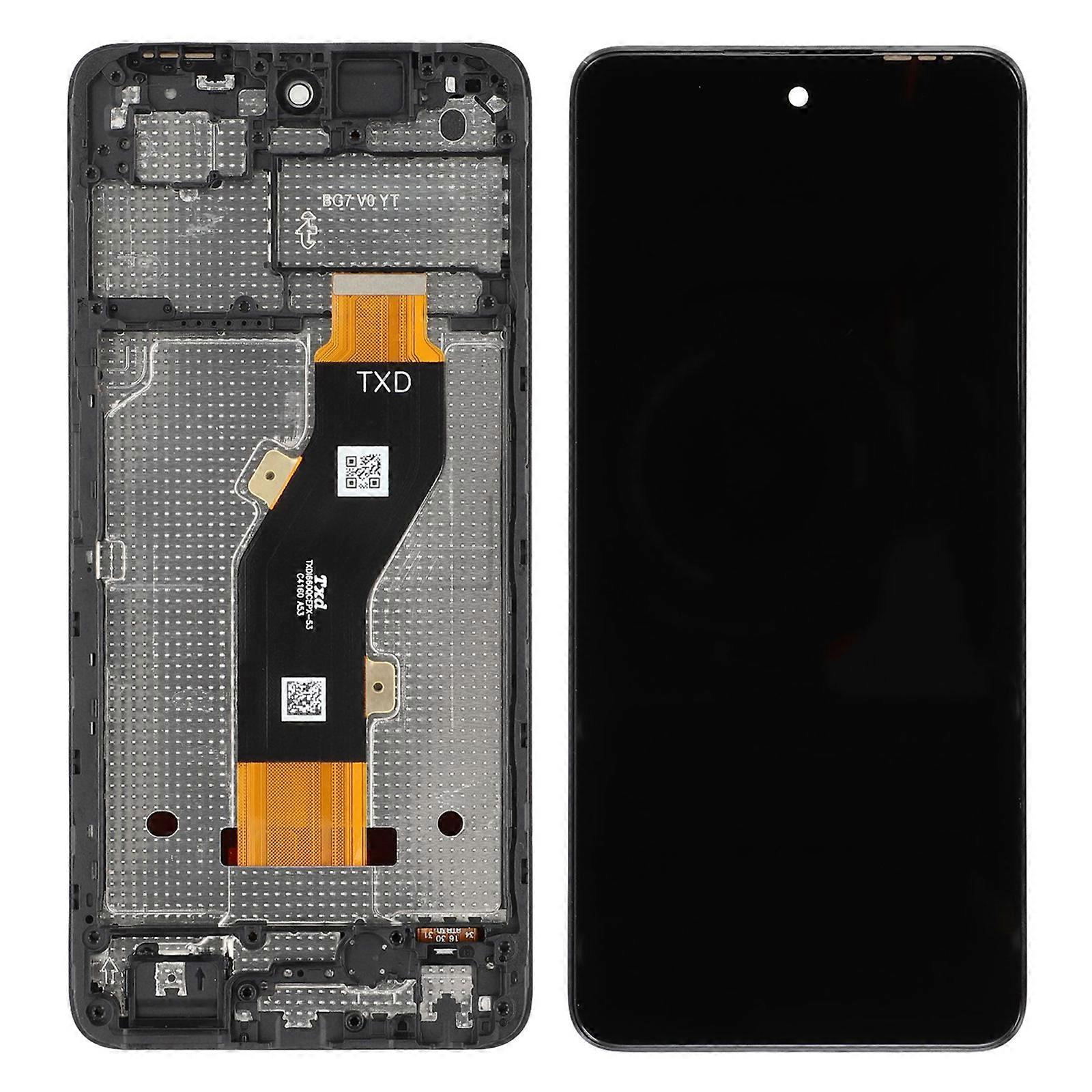 For TECNO Spark 20C BG7 Grade C LCD Screen and Digitizer Assembly + Frame (Without Logo)