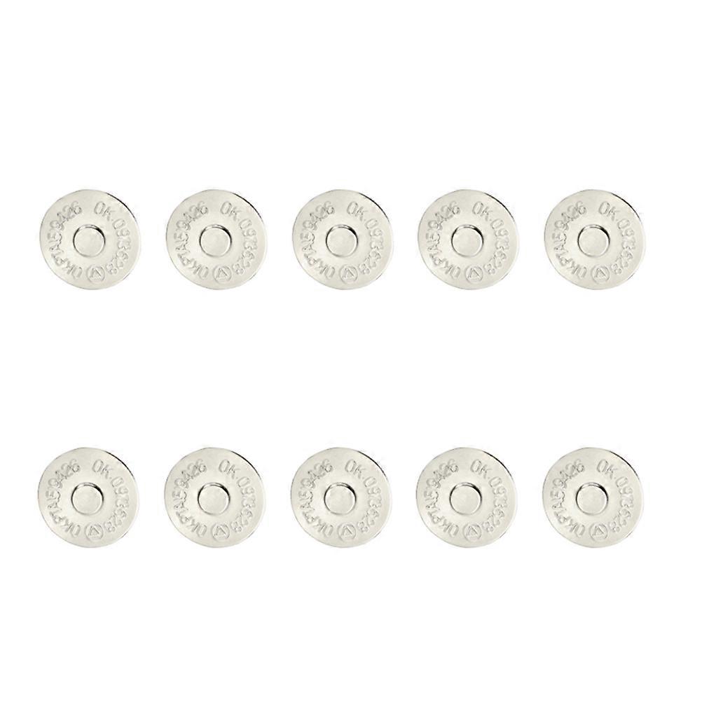 Button Clasp Snaps Purse Making Supplies Ultrathin Metal Buttons Diy Projects 18mm Silver 10Set