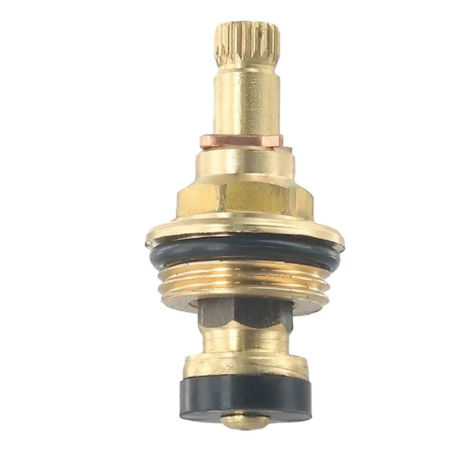 G1/2'' Brass Faucet Tap Valve Spool Faucet Cartridge 20 Tooth and Cold Water Spool for Faucet Cartridge Valves