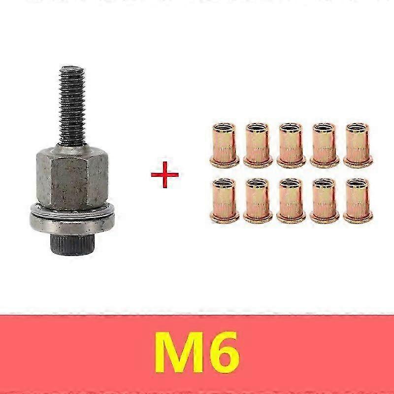 M6 10PCS Rivet Nut Home Car License Plate Tin Manual Pull Rivet Nut Simple Tool 2025