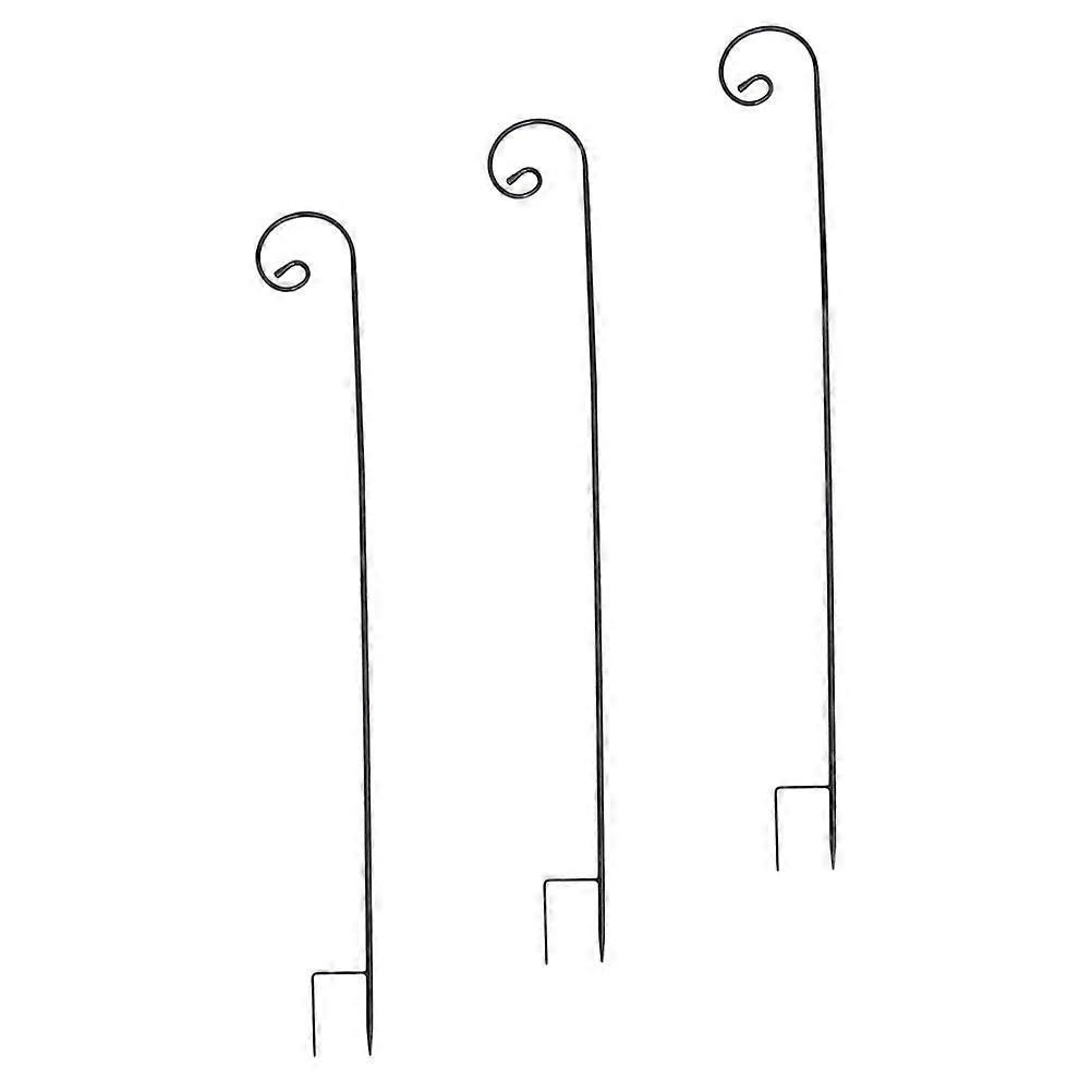 Garden Hook Rod Sturdy Design Weather Resistant Easy to Install Bird Feeder Stand 120.00X14.00X1.00CM 3Pcs