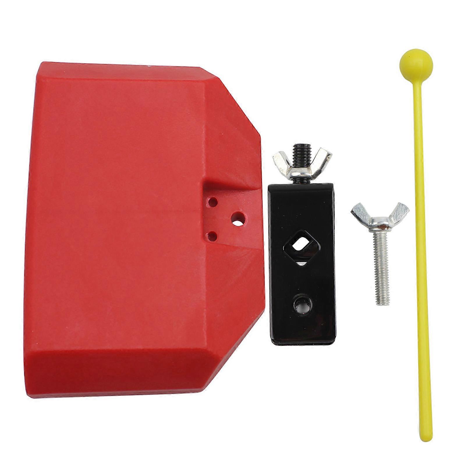 ABS Plastic Cowbell Quick Release Mount Drum Stick Baby Toy Kit (Red)