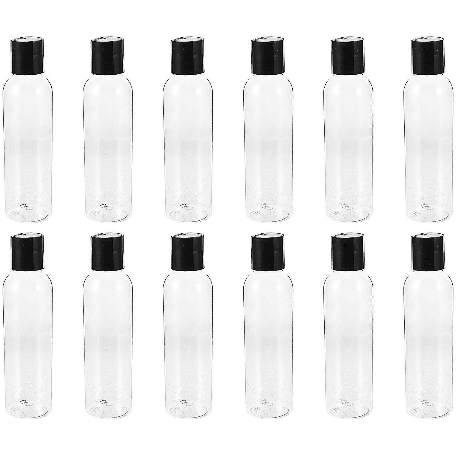 Travel Toiletry Bottles 12Pcs Empty Bottles For Travel Accessories 150Ml Transparent Refillable Round Shoulder Storage