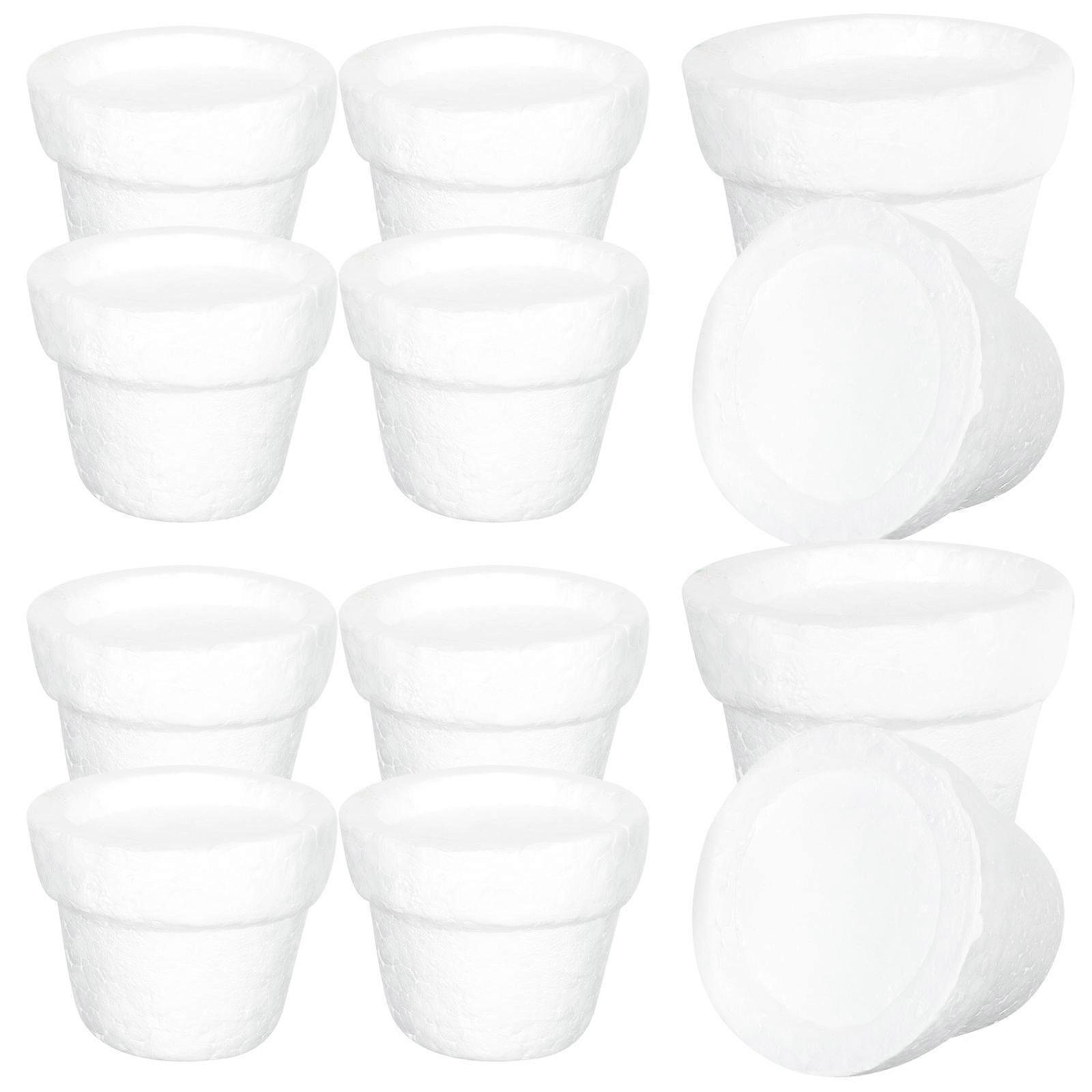 a polished and professional product description based on your input:
**12pcs White Foam Flowerpot Base – Durable Crafting Accessory for Floral