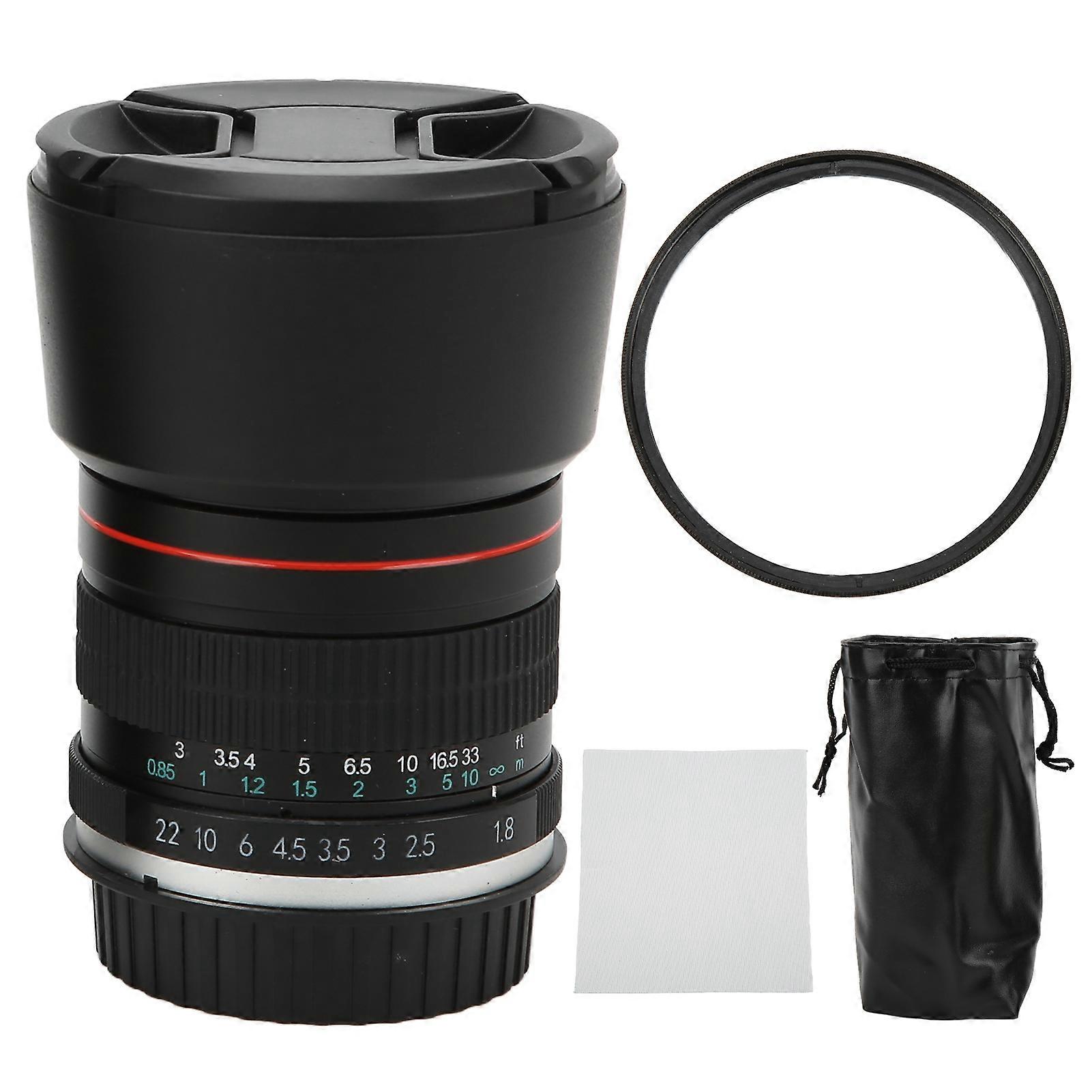 85mm F1.8 Large Aperture Camera Lens Medium Telephoto Manual Focus Full Frame Portrait Lens for EOS 5D4 Camera