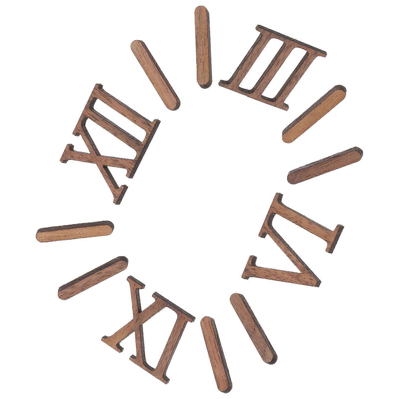Roman Numeral Clock Wall Clock Diy Material Suitable For Dining Room Decoration Diy Enthusiasts 1Set
