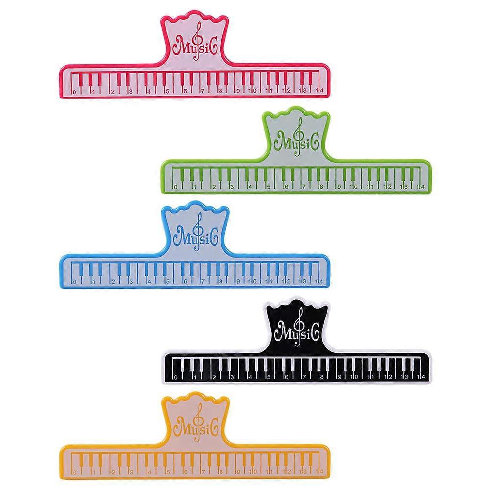 5pcs Piano Score Clips Piano Leaning Supplies Musical Score Clips Book Page Clips