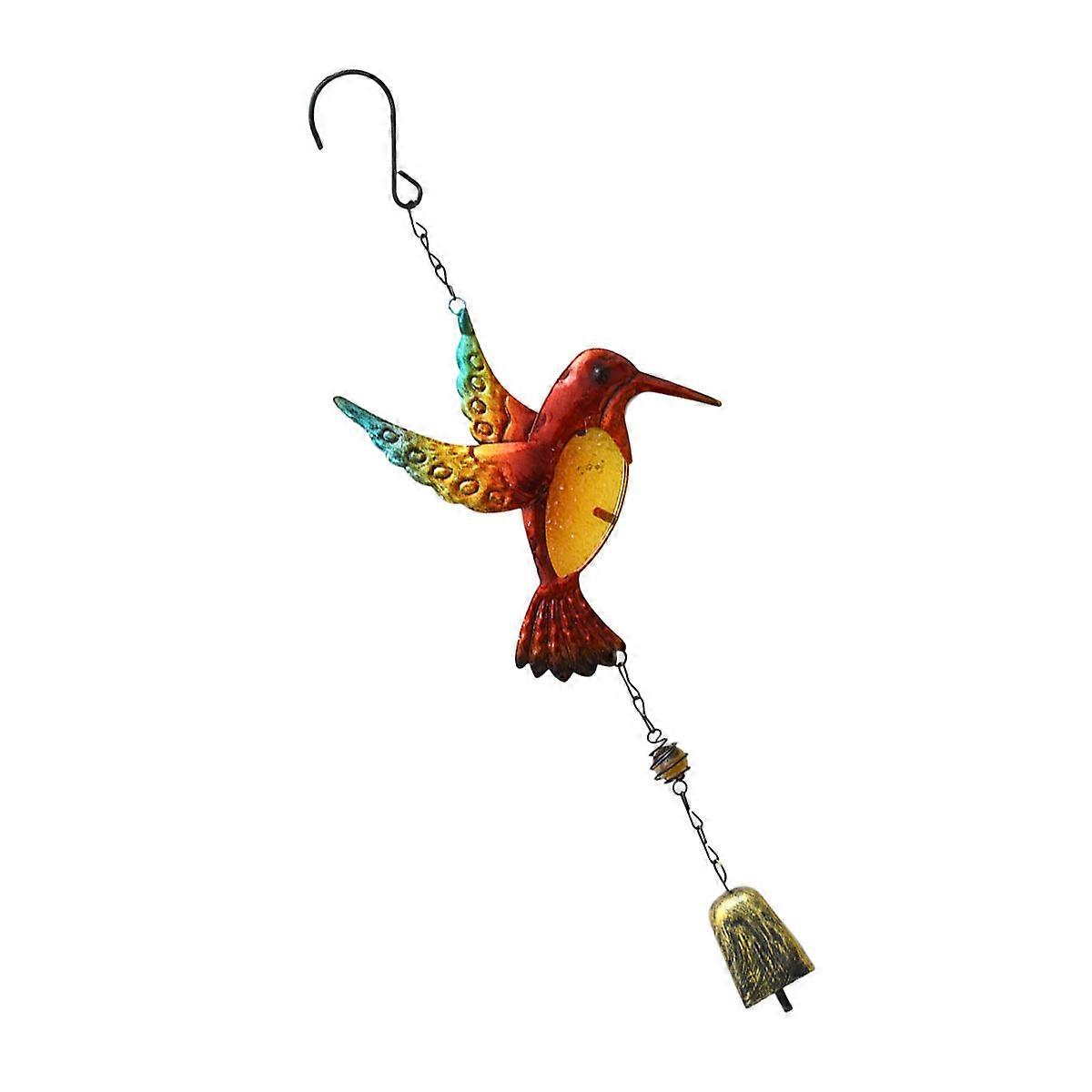 Glass and Iron Wind Chime – Decorative Hanging Bell in Red for Indoor and Outdoor Use, Melodious Sound and Timeless Appeal