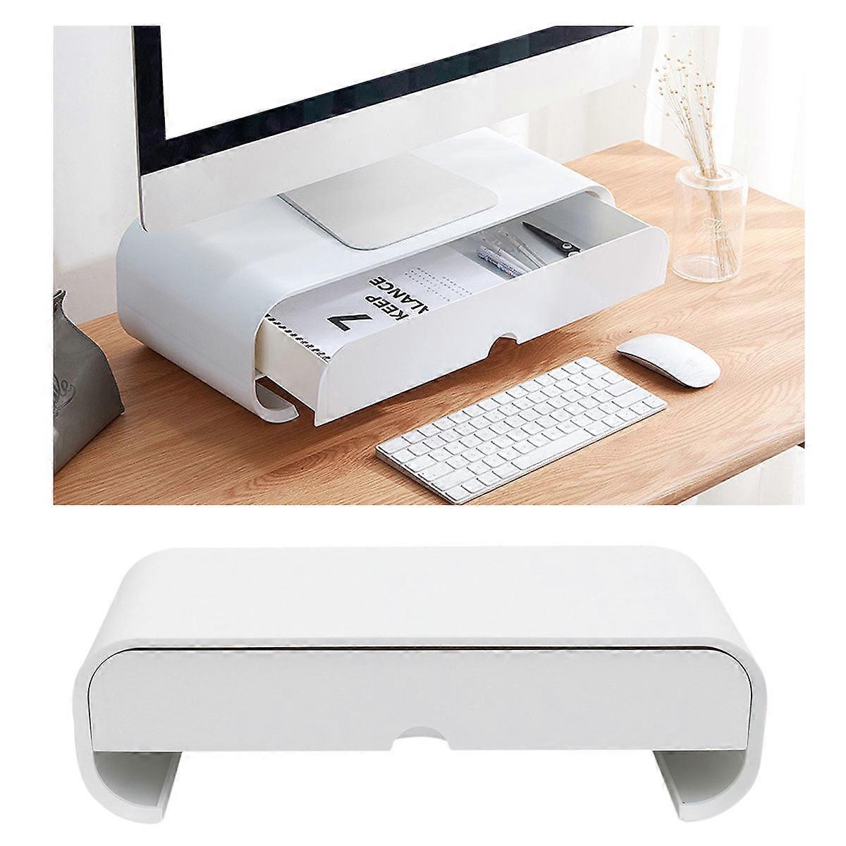 Desktop Monitor Riser Computer Stand with Storage Organizer for Home Office Square Shape ABS Material 1Pack