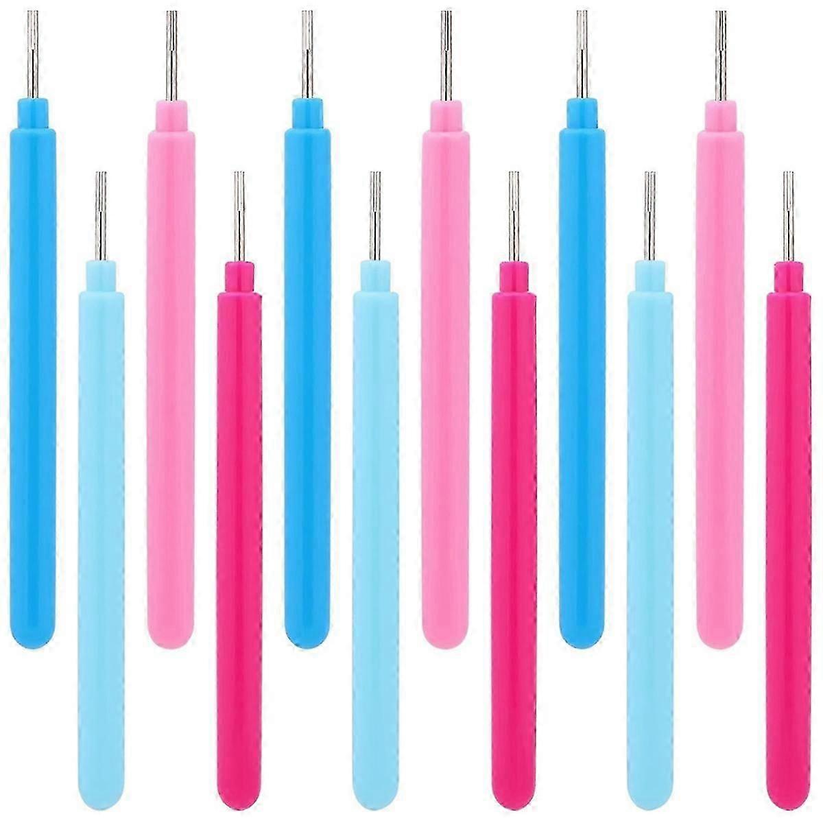 12 Pieces Paper Quilling Tools Slotted Kit Rolling Curling Quilling Needle Pen Paper Quilling Pen Vo