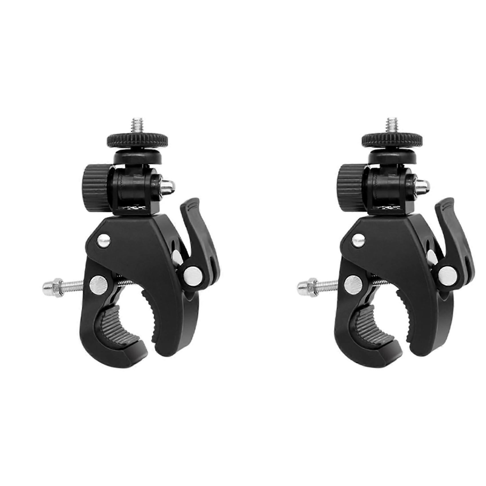 Screw Tripod Clamp Stand for Sports Camera - 2-Pack Bike Mount Clip Holder, Adjustable, Durable, Universal Fit