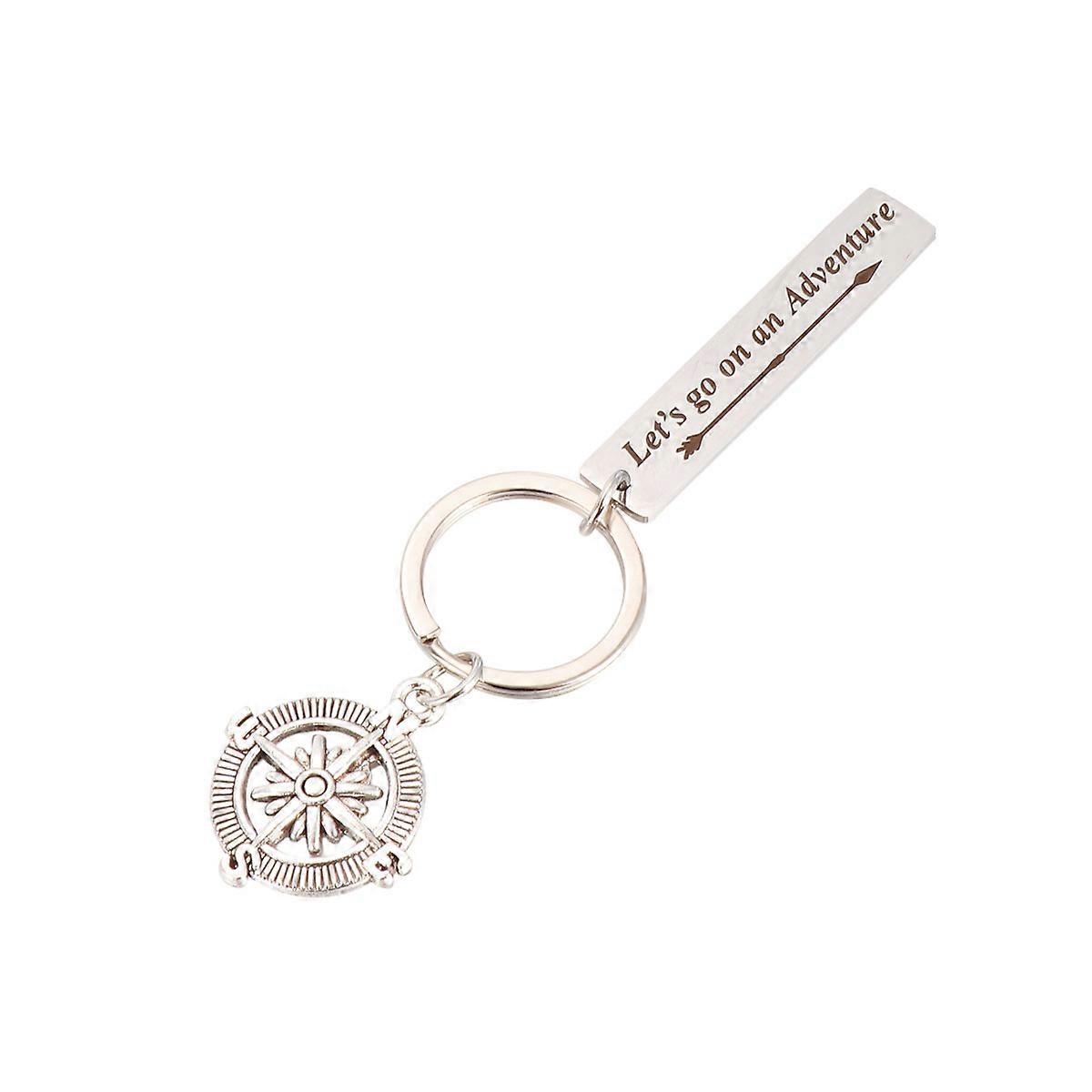2Pcs Graduation Keychains Stainless Steel Compass Key Holder For Graduates With Practical Use And Craft Ornaments