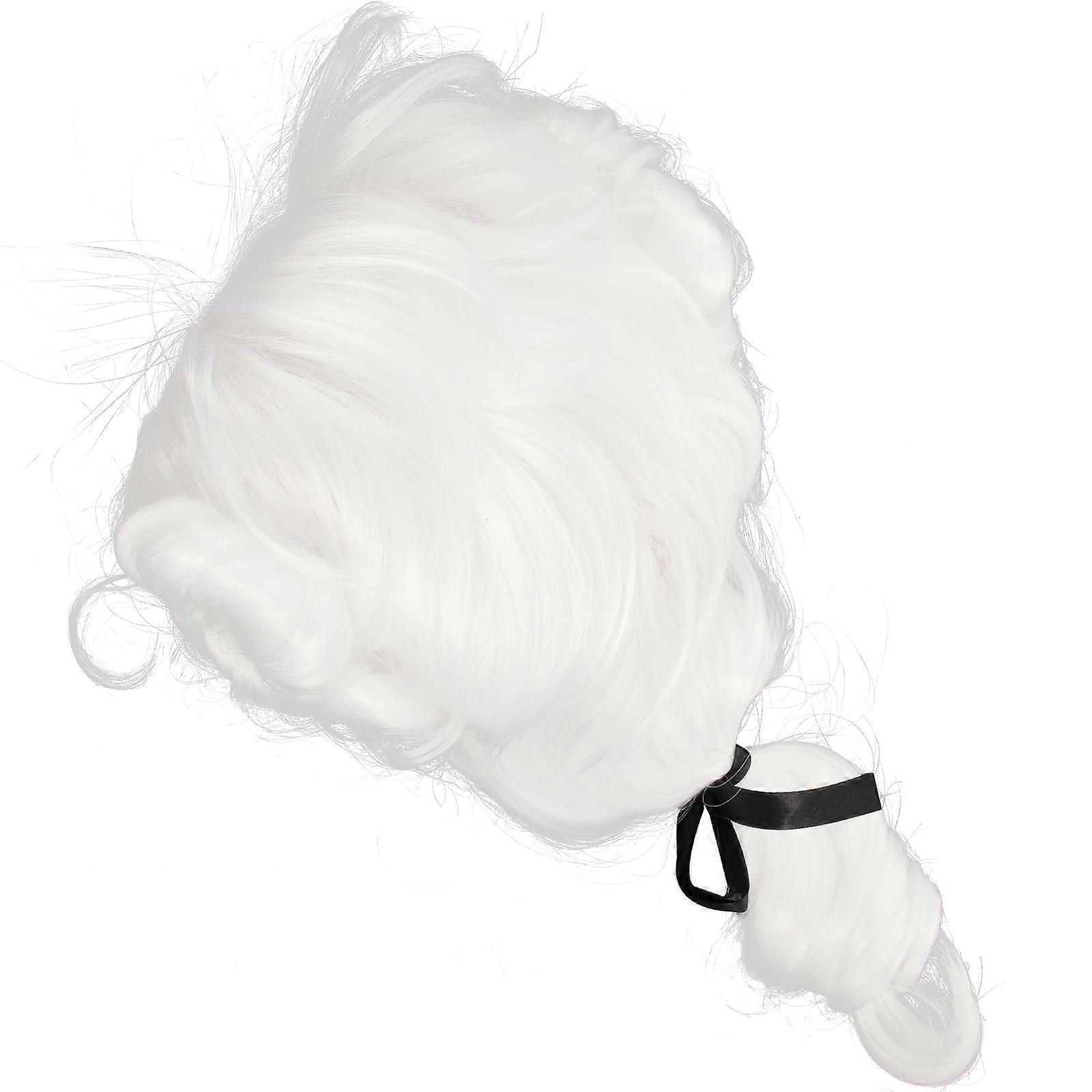 White Judge Wig for Men – Comfortable Cosplay Accessory, Durable Material for Performance and Costume Role Play