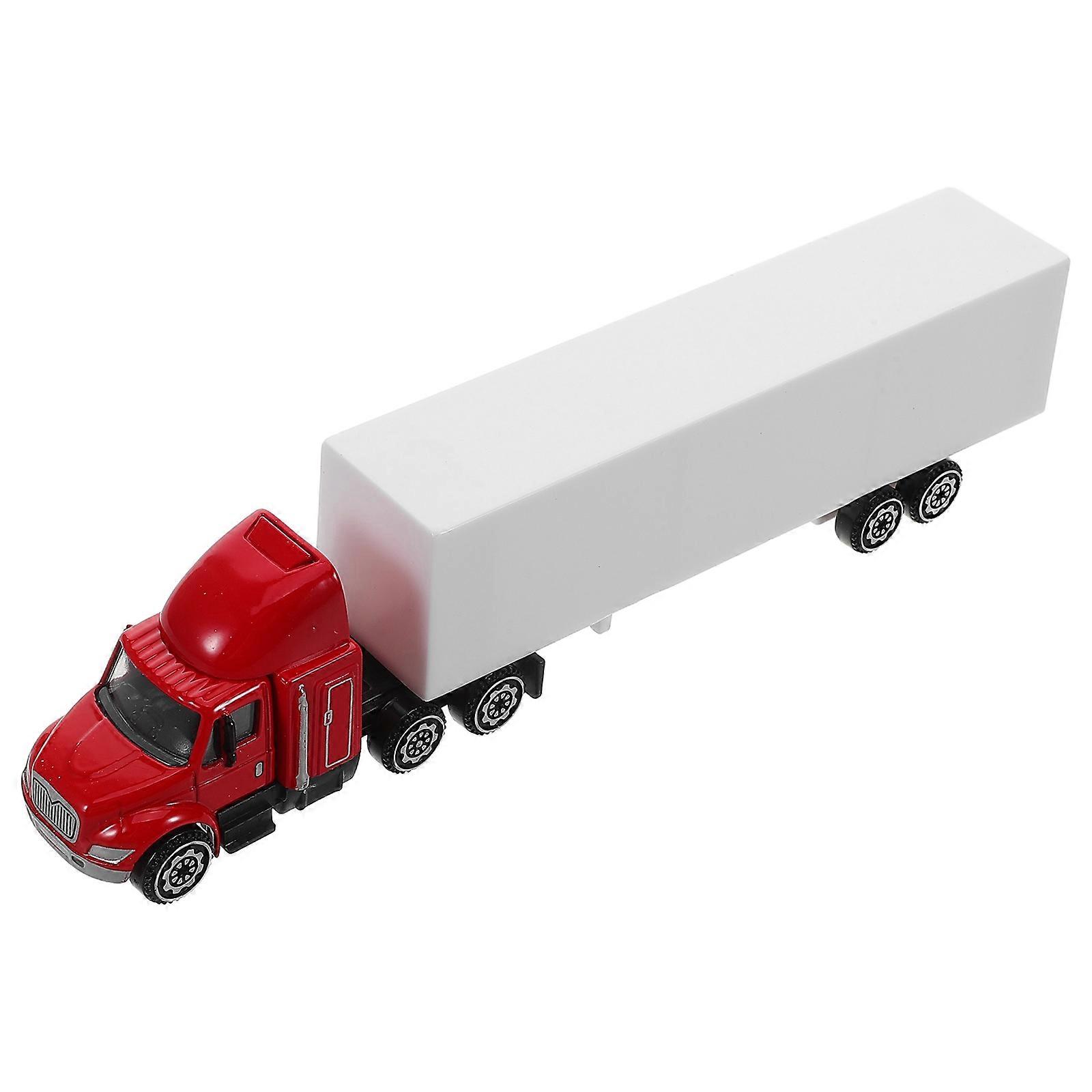 American Design Container Truck Toy For Vehicle Model Enthusiasts Home Decoration Alloy Construction 1Set
