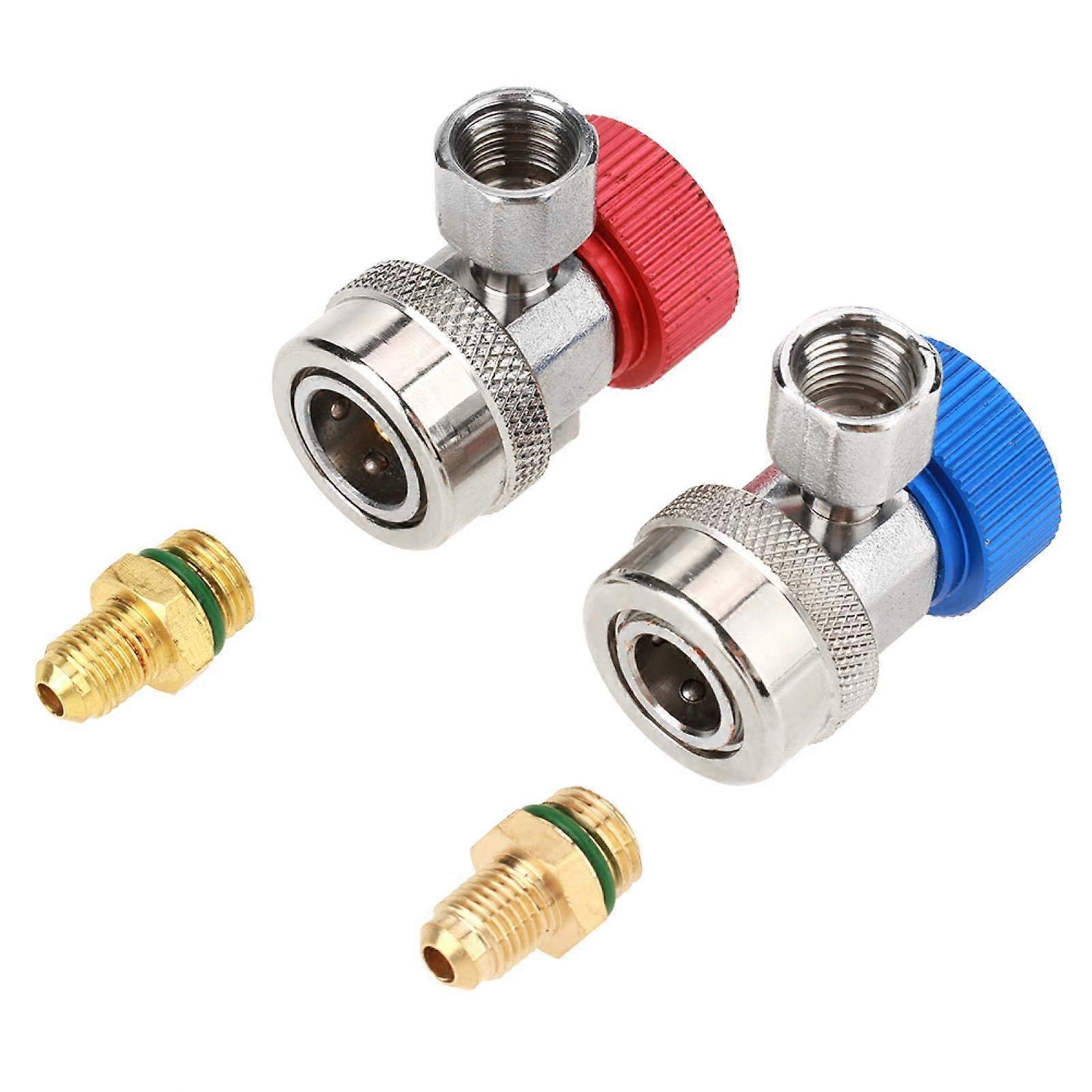 AC R134A Adapter, R134A  Adjustable Quick Coupling Adapter for Hose Fittings Auto Add Fluor.