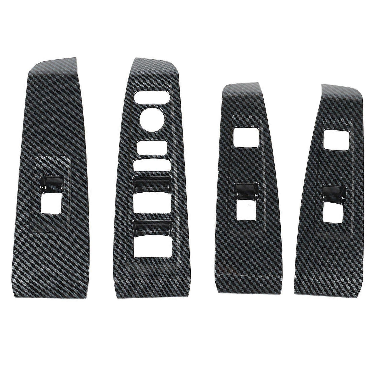 Carbon Fiber Window Switch Panel Cover 4Pcs for Accord