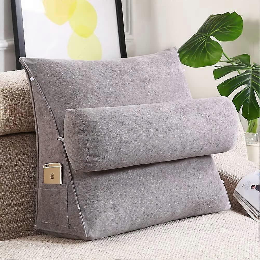 Adjustable Triangle Pillow Wedge Set with Half Moon Neck Support, Orthopedic Slanted Design, High-Quality Foam, 30 Inch