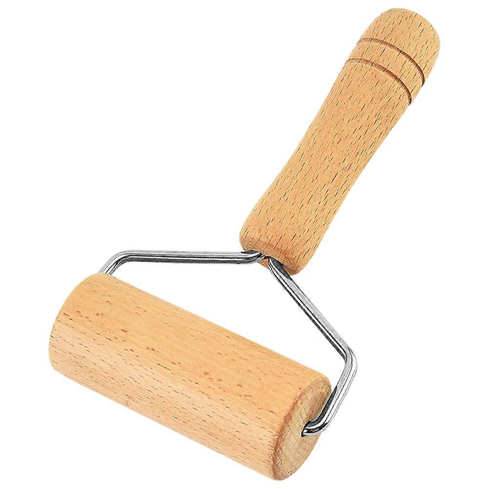 Wooden Handle Nonstick Rolling Pin for Baking Pizza Pasta Light Brown 7.87 Inches