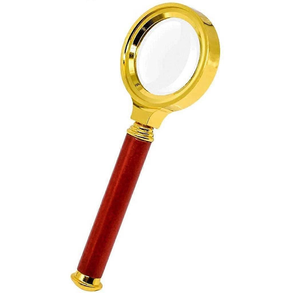 Metal frame handle, magnification, magnifying glass, gift box, antique, bright and clean, experimental observation to Pursue Happiness Ref: 9303