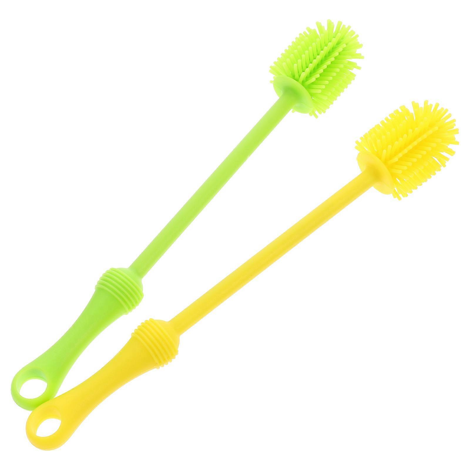 Assorted Bottle Cleaning Brushes with Long Handle Silicone Tool for Cups and Bottles 2pcs