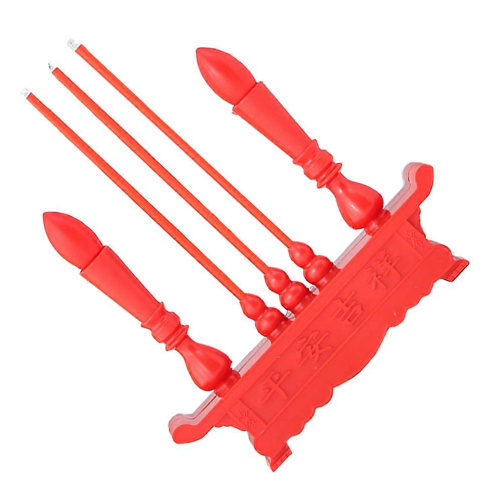 LED Buddha Censer Household Electronic Incense Burner For Buddhist Practices 18X7X20CM Red Appearance 1Set
