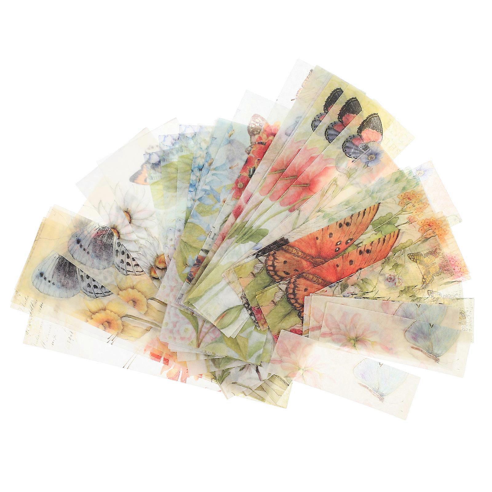 Vintage Artistic Washi Stickers Set for DIY Journals, Scrapbooking, and Crafting Decorative Decals
