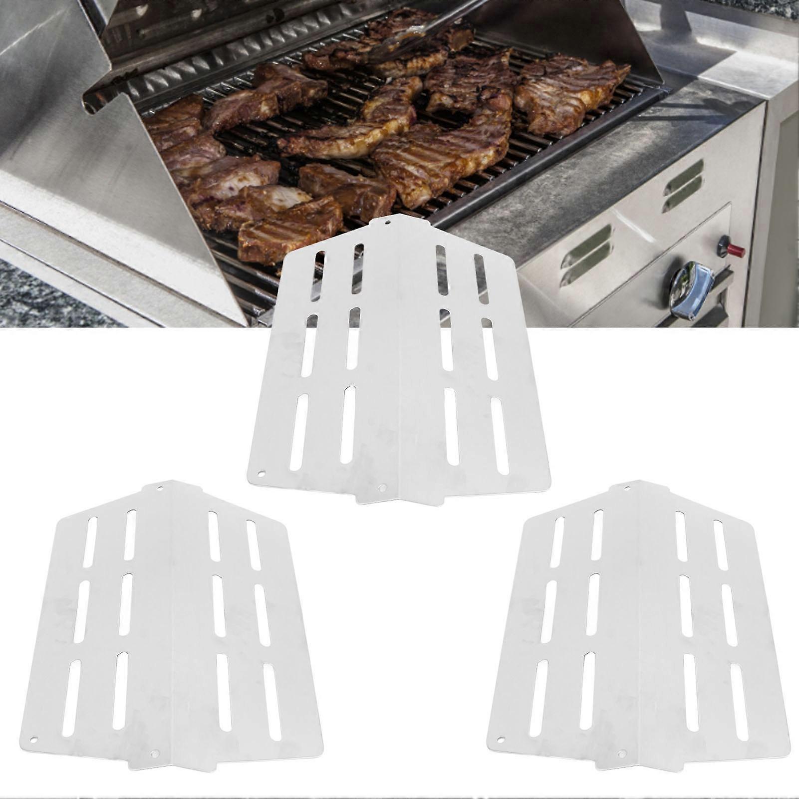 3 Pz Grill Piastra Riscaldante In Acciaio Inox Usura Ruggine Resistenza Alla Corrosione Gas Grill Tenda Di Calore Sostituzione Per Weber Genesis 