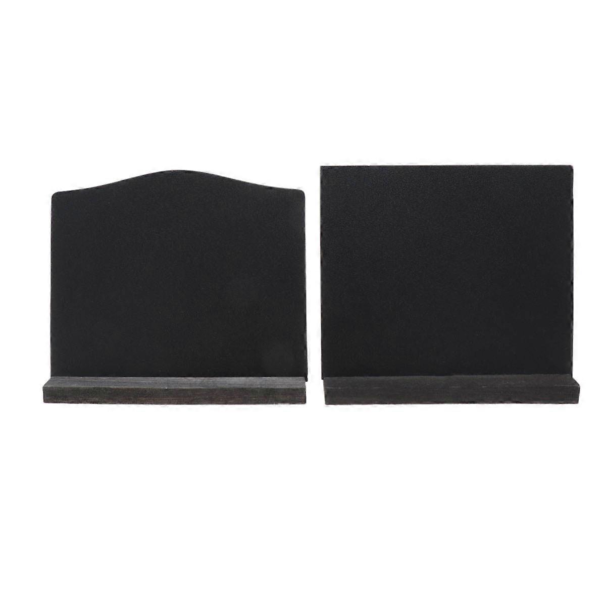 Chalkboards Signs Square Shape Wooden Display For Families Home Decoration 15.3 X 12.7 X 4.6 Cm 2Pcs