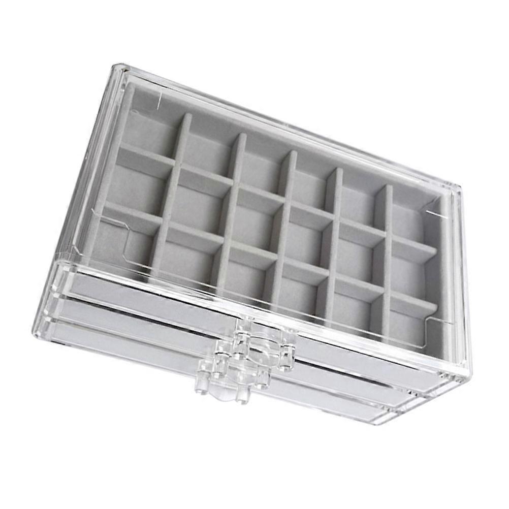 Grey Acrylic Multilayer Jewelry Organizer for Storage Perfect to Keep Necklaces Earrings tidy 3 layers